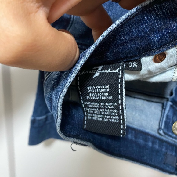 7 for all mankind wide leg denim size 28 - Picture 2 of 3